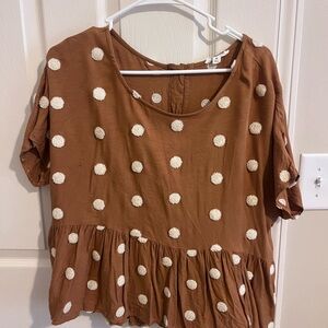 Cutest shirt. Great for fall this year. So feminine.